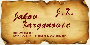 Jakov Karganović vizit kartica